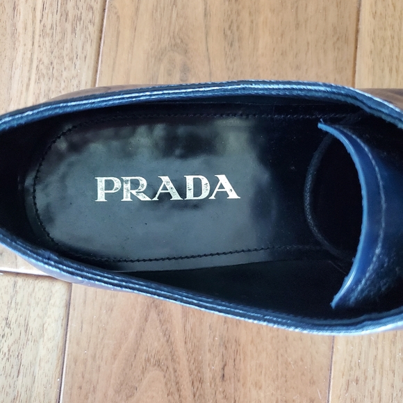 Prada - Blue Leather Derby - Size 9 - Picture 4 of 5